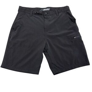 Denali Men’s Shorts Size 34 Black with Belt Hiking Outdoor Camping Zip Pocket